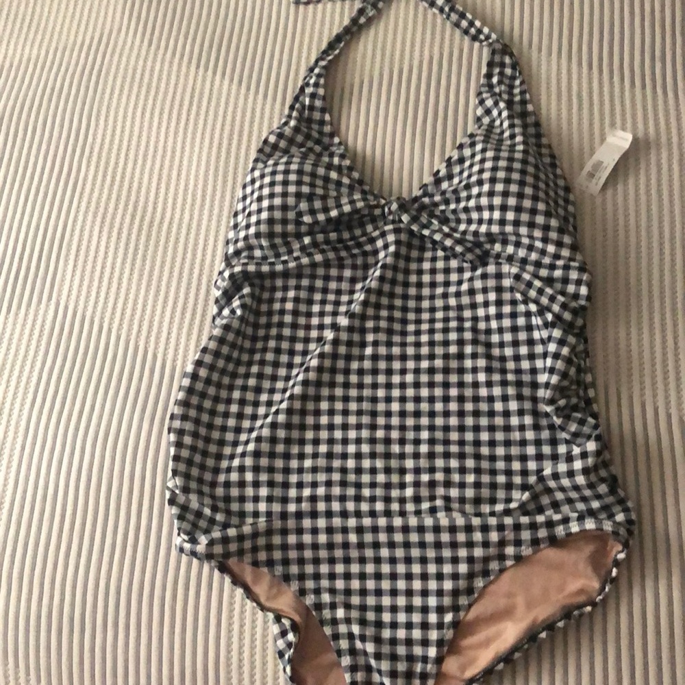 NWT Old Navy Maternity Swimsuit. Gingham